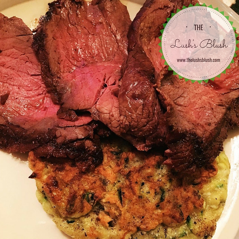 London broil and zucchini fritters | The Lush's Blush blog